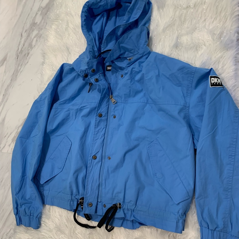 DKNY JEANS Stretch Parachute Jacket, Woman,  ALL ABOARD BLUE - Picture 7 of 11